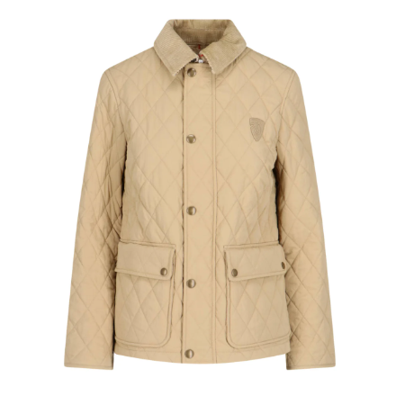 Cettire: Burberry Logo Patch Quilted Puffer Jacket