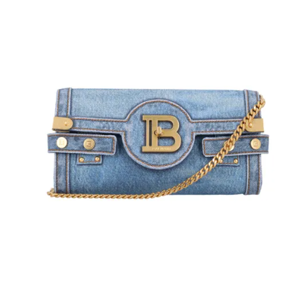 Cettire: Balmain B-Buzz Pouch 23 Foldover Top Clutch Bag