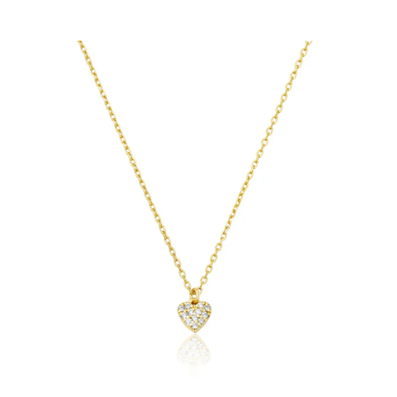 Lily & Roo: New In - Gold Diamond Style Cluster Heart Necklace