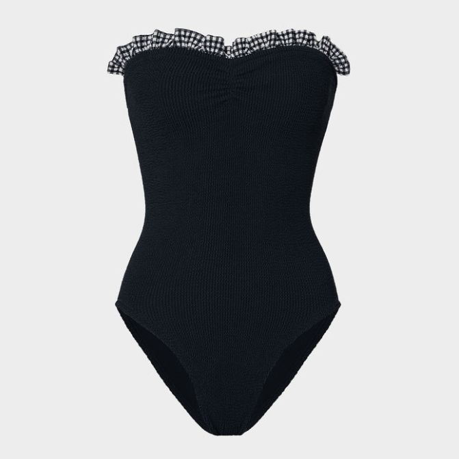 HUNZA G Dolly Swim Black Gingham